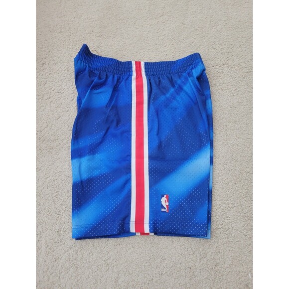 NWT Men's Blue New Jersey NETS Hardwood Classic 1990/91 Swingman Shorts Large - Picture 3 of 13